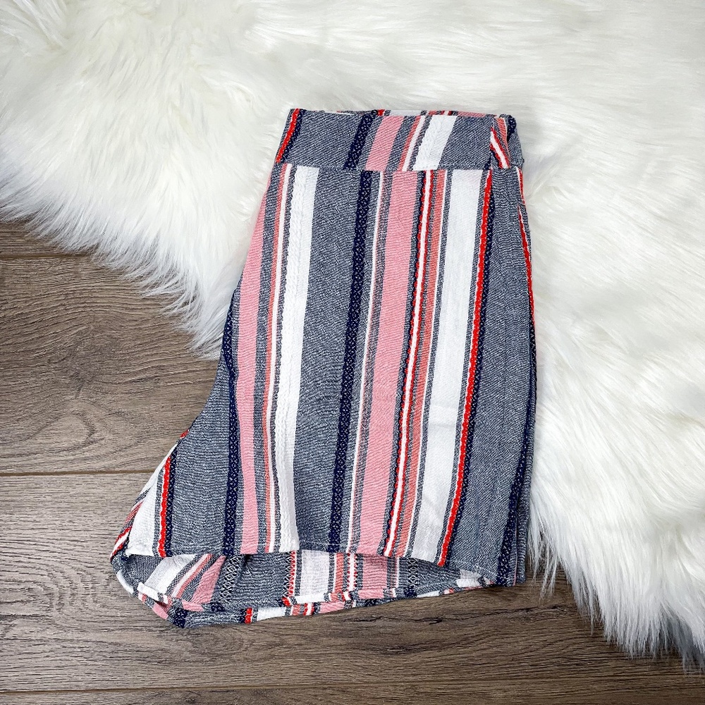 Gianni Bini | High-Rise Striped Cotton Short